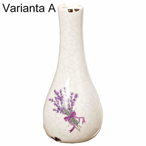 Váza kameninová LOVA dekor levandule 15cm mix tavrů A