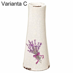 Váza kameninová LOVA dekor levandule 15cm mix tavrů C