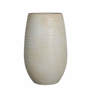 Váza kulatá INGMAR bílá keramika 18x35cm