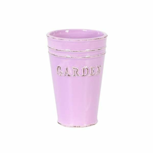 Váza kulatá kónická GARDEN keramika růžová 14,5cm