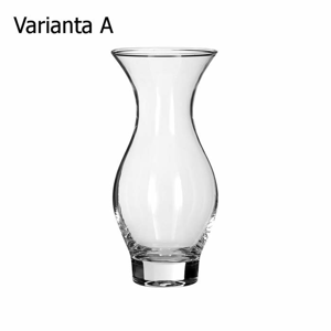Váza skleněná 25cm čirá mix tvarů A