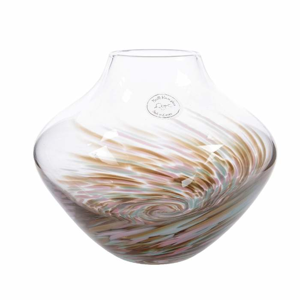 Váza skleněná atyp barevná 22 cm
