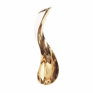 Váza vlna úzké hrdlo QATAR keramika zlatá 36cm