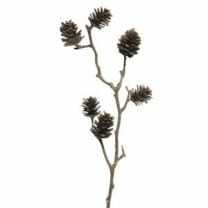 Větev borovice šišky umělá hnědá 80cm