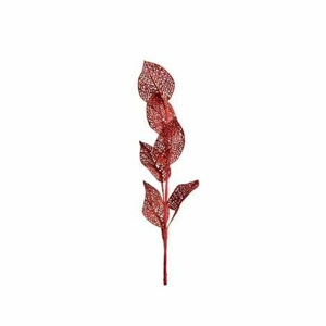Větev listy umělá červená 78cm