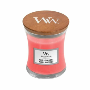 Vonná svíčka WoodWick Melon & Pink Quartz 85g