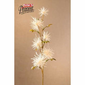 Xanthium řezaná umělá 6 květů bílá 53cm