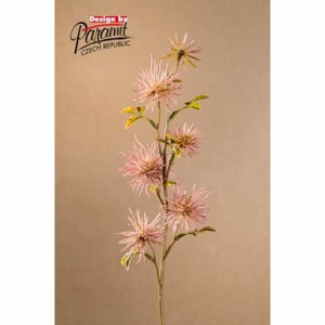 Xanthium řezaná umělá 6 květů růžová 53cm