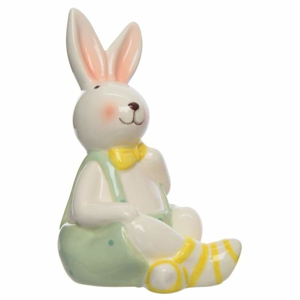 Zajíc chlapec/dívka sedící keramika chlapec