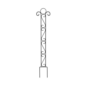 Zápich na lucernu/závěsný květináč MURA kovový černý 155cm