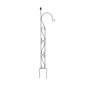 Zápich na lucernu/závěsný květináč SALZA kovový černý 170cm