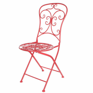Židle CATHY d39xh94cm kov růžová