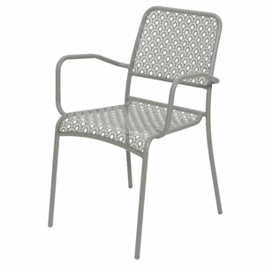 Židle kovová zahradní BERGEN 82cm šedá